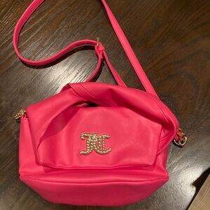 Juicy Couture Hot Pink Shoulder Bag with Gold Hardware